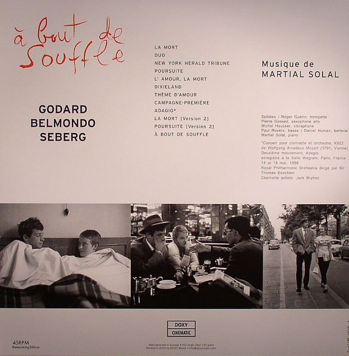 Martial Solal - Jean-Luc Godard's "À Bout De Souffle" (OST) - LP - Image 2