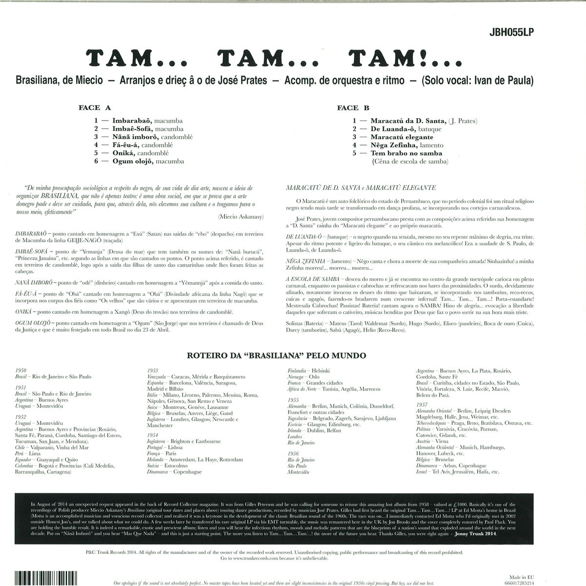 José Prates - Tam... Tam... Tam...! - LP - Image 2
