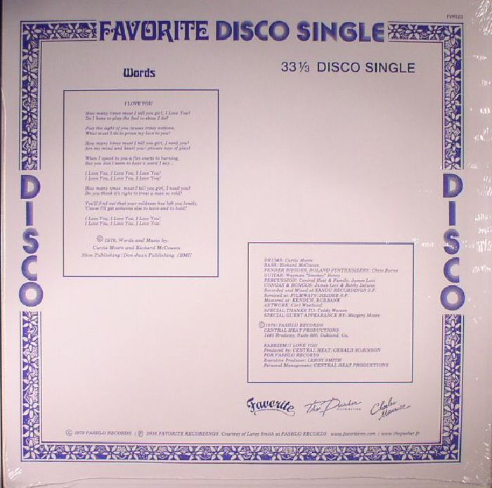 Karriem - I Love You - 12" - Image 2