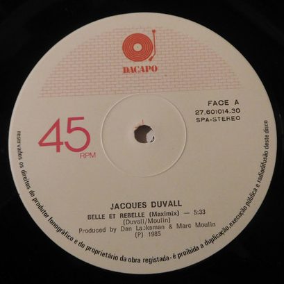 Jacques Duvall - Belle Et Rebelle - 12" - Image 2