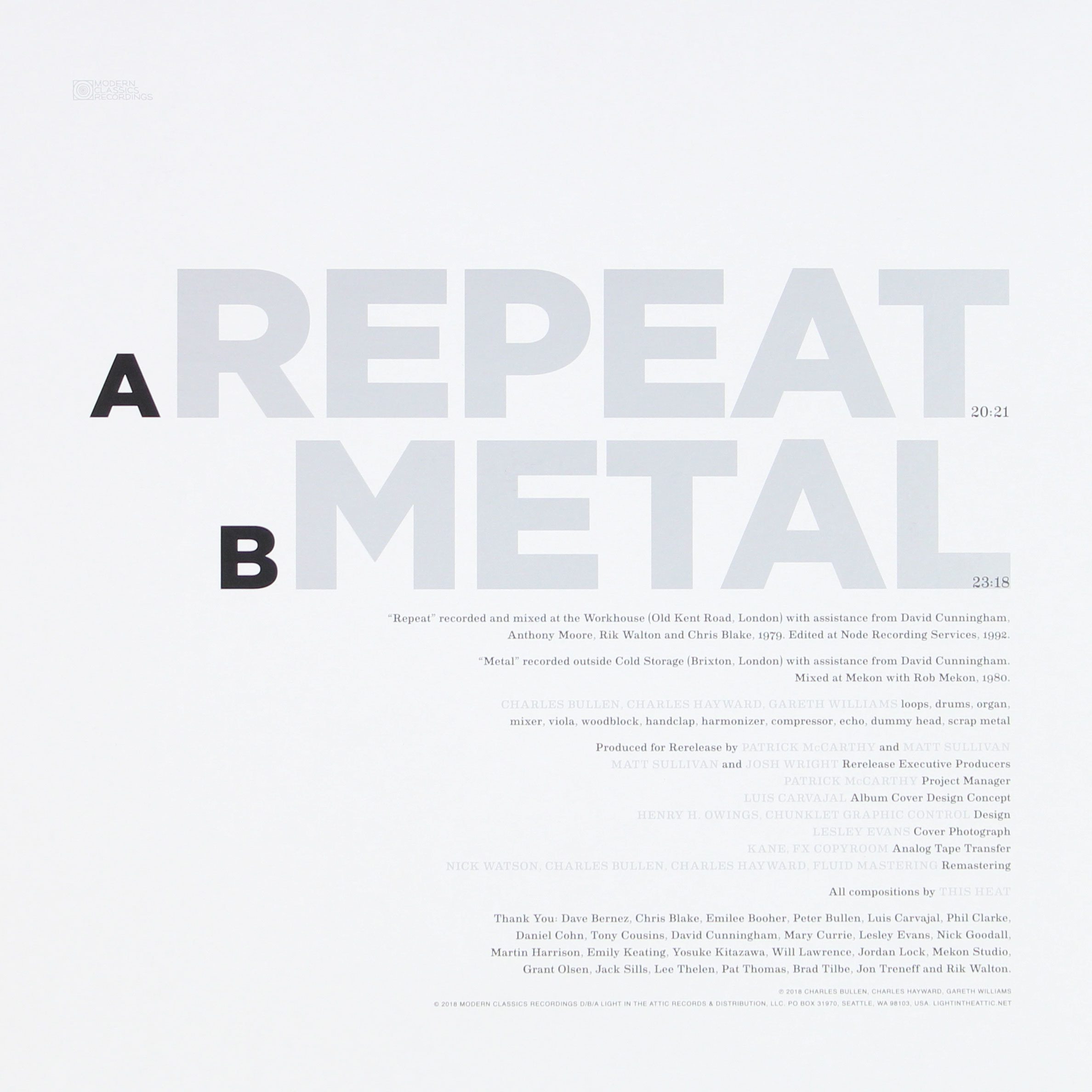 This Heat - Repeat / Metal - LP - Image 2