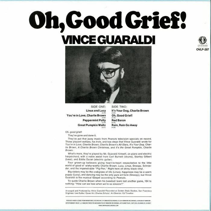 Vince Guaraldi - Oh, Good Grief! - LP - Image 3