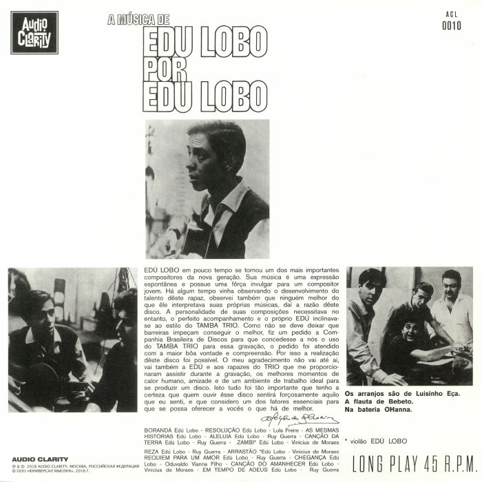 A Música De Edu Lobo Por Edu Lobo - C/ Tamba Trio - LP - Image 2