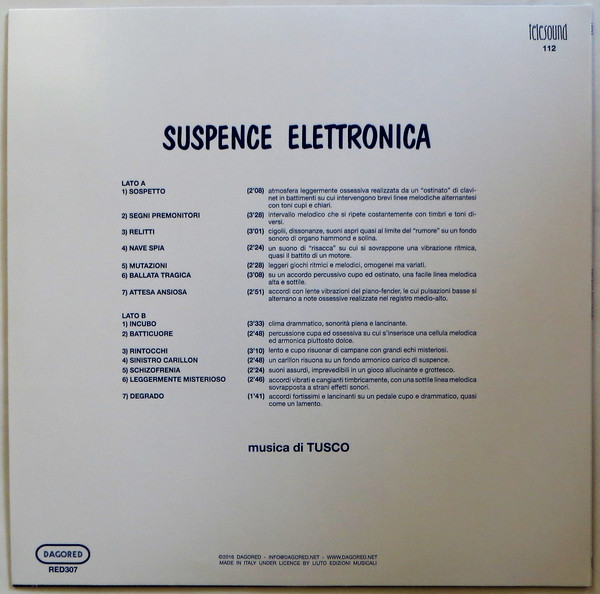 Tusco (Piero Umiliani) - Suspence Elettronica - LP - Image 2