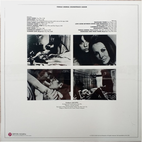 Arlene Tiger Featuring The Clay Pitts Orchestra - Female Animal (OST) - LP - Image 2